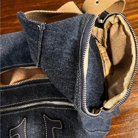 True Religion Denim Shoulder Bag Hobo Vintage style unisex Y2K slouch - Picture 13 of 15